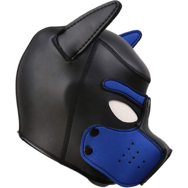 Neoprene Dog Full Face Puppy Mask Removable Pup Hood Halloween Mask