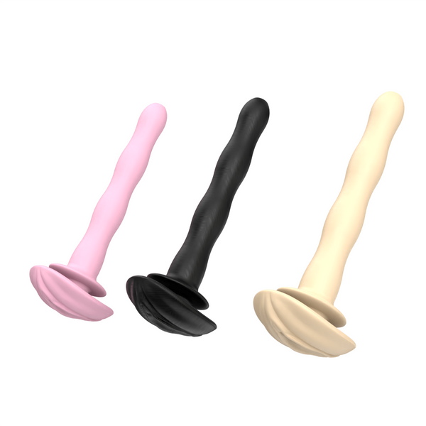 Chastity cage with removable urethral plug, hollow silicone tube with urethral rod