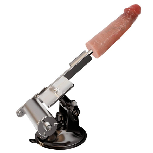 Plug-in electric gun machine, small masturbator with fake penis simulation dildo