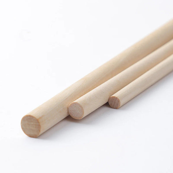 0.5M Frosted Handle Solid Wood Cane
