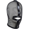 Mesh See Through Masquerade Mask Adjustable Breathable Leather Head Full Face Mask for Costume Halloween Party Hood Mask