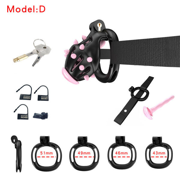 Cobra wearable chastity lock men's cb lock with nails adult fun belt SM catheter