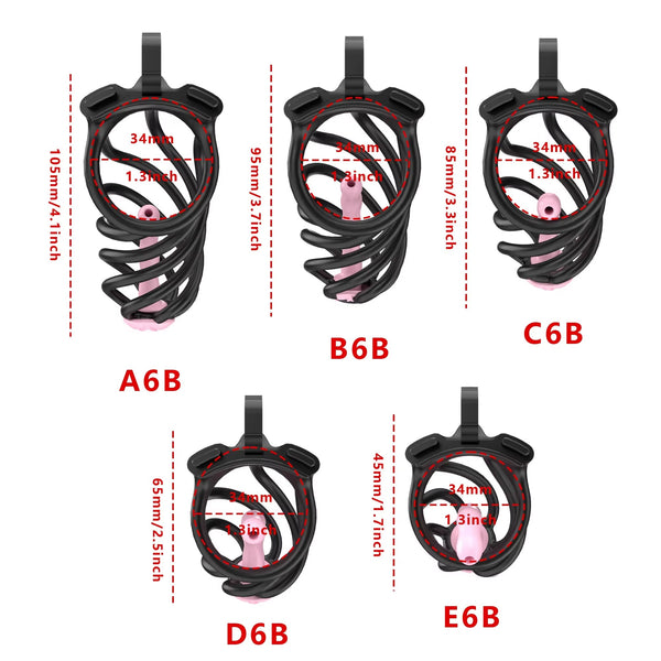 Male Cobra Chastity Cage Device 4 Rings Men Resin Spiral Mamba Locking Belt