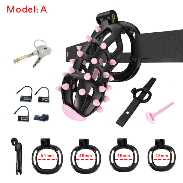 Cobra wearable chastity lock men's cb lock with nails adult fun belt SM catheter