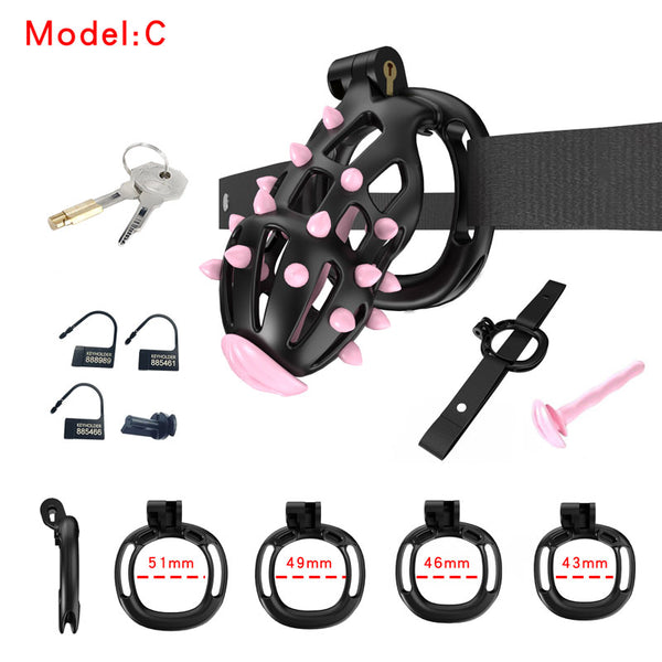 Cobra wearable chastity lock men's cb lock with nails adult fun belt SM catheter