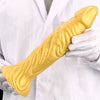 Gold Silicone Soft Anal Plug Suction Cup Anal Expanding Dildo Fisting Sex Toy