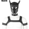 Neoprene Dog Full Face Puppy Mask Removable Pup Hood Halloween Mask