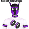 Neoprene Dog Full Face Puppy Mask Removable Pup Hood Halloween Mask