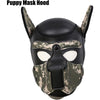 Neoprene Dog Full Face Puppy Mask Removable Pup Hood Halloween Mask