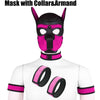 Neoprene Dog Full Face Puppy Mask Removable Pup Hood Halloween Mask