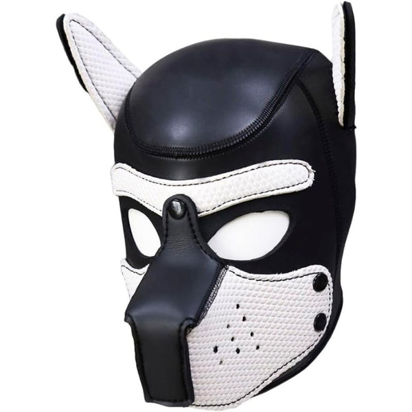 Neoprene Dog Full Face Puppy Mask Removable Pup Hood Halloween Mask