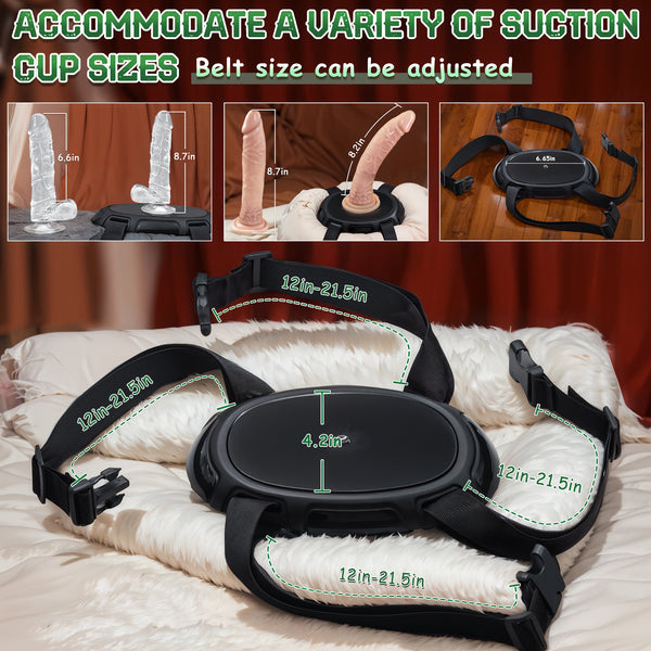 Suction Cup Dildo Holder Set - Strapped to Pillow or Cushion, Sex Chair