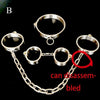 Stainless steel lockable wrist cuffs & leg shackles & collar chain restraint set sexual bondage BDSM set