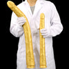 Golden Long Thin Dildo Liquid Silicone
