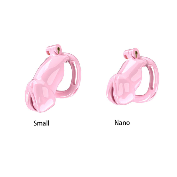 Wearing a small chastity cage