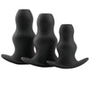 Hollow silicone anal plug, three sizes of anal dilator, for female and male buttocks expansion