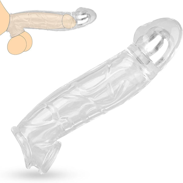 Penis extender with penis cuff for glans enlargement and non-slip testicle ring