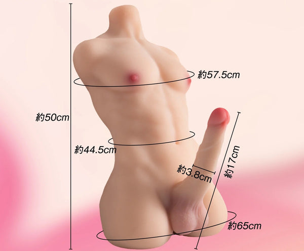 4D realistic male torso dildo simulation model sex toy