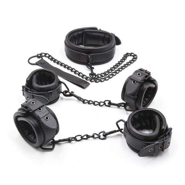 Bondage products role play, wrist cuffs, handcuffs, collar sets, bondage accessories, role play, bed straps, training, handcuffs, collars, chains, sex toys (full set)