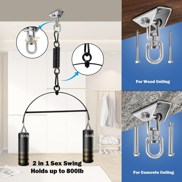 Enhanced Sex Swing 360 Degree Spinning Adult Sex Swing 2 in 1 Erotic Sex Toy