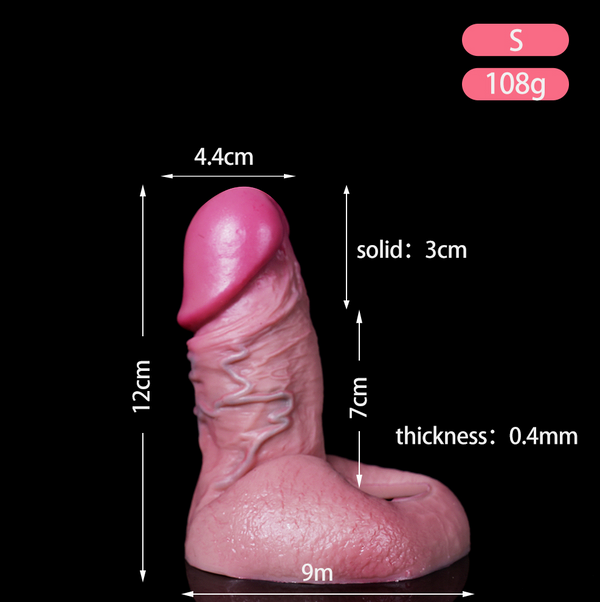 Penis Sheath Male Bigger Sleeve Girth Reusable Condom Extender-Enlarger-Enhancer