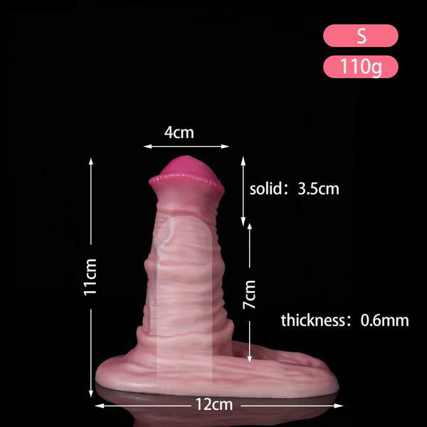Men Penis Cock Girth Enhancer Dildo Thick Condom Extender Sheath Enlarge Sex Toy