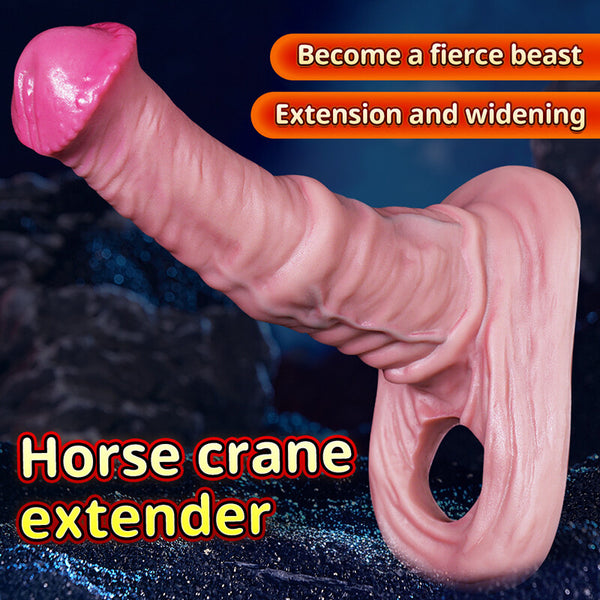 Men Penis Cock Girth Enhancer Dildo Thick Condom Extender Sheath Enlarge Sex Toy