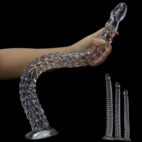 Dragon Scale Tentacle Long Deep Anal Plug Suction Cup Adult Male BDSM