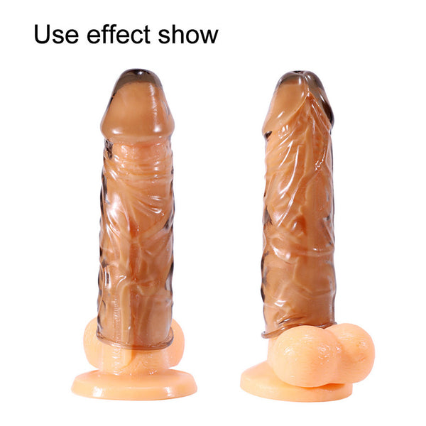 Crystal penis enlargement condom liner enlargement belt enhancer realistic condom
