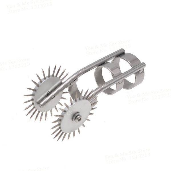 Stainless Steel Pinwheel Spiked Wheels Body Flirting Gear Binding Couple Game