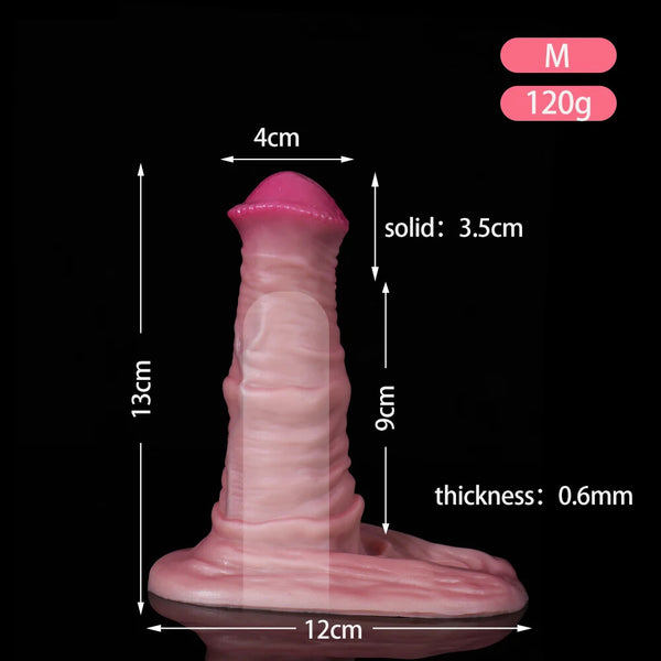 Men Penis Cock Girth Enhancer Dildo Thick Condom Extender Sheath Enlarge Sex Toy