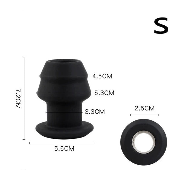 Male Hollow Plug Anal Cleaner Spreader Dilator Enemas Tunnel Speculum Expander