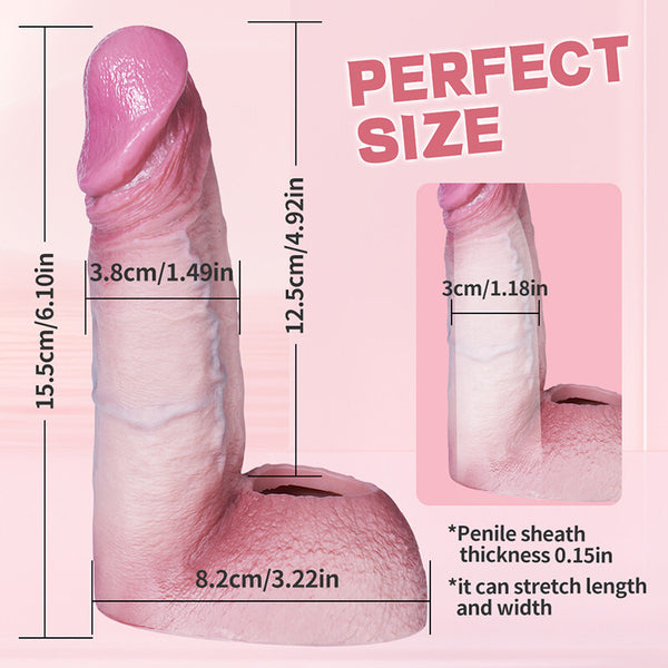 Realistic Silicone Penis Extension Enlarger Delay Cock Sleeve Sex toy for Men