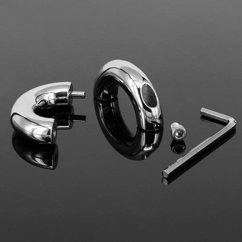 Metal Male Cockring Clamp Chastity Cage Screw Penis Ring Bondage Dick Stretcher
