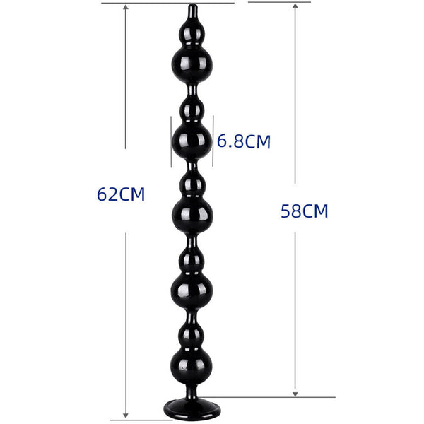 Extra Long Anal Beads Butt Plug G Spot Dildo Deep Massager Suction Cup Sex Toys