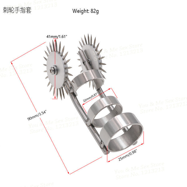 Stainless Steel Pinwheel Spiked Wheels Body Flirting Gear Binding Couple Game