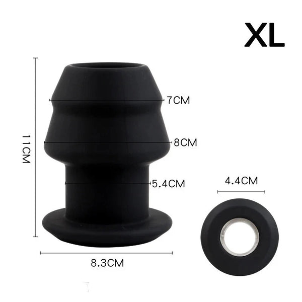 Male Hollow Plug Anal Cleaner Spreader Dilator Enemas Tunnel Speculum Expander