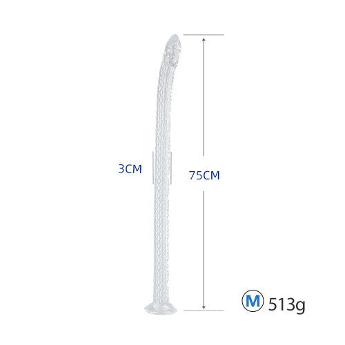 Dildo Soft Anal Plug Clear Anus Massager Suction Cup