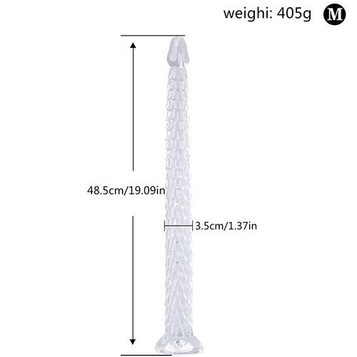 Dragon Scale Tentacle Long Deep Anal Plug Suction Cup Adult Male BDSM