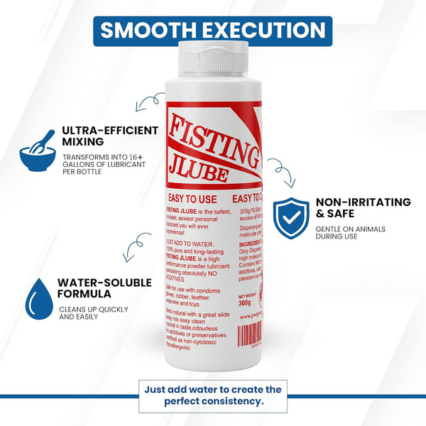 FISTING JLUBE Powder Mixes with Water One Bottle Makes 6-8 Gallons of Lubricant 10 oz