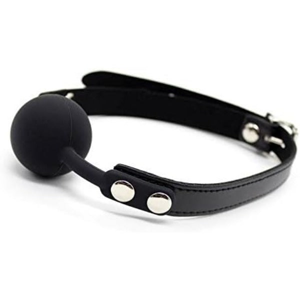 Ball Gag Silicone Black by HappyNHealthy