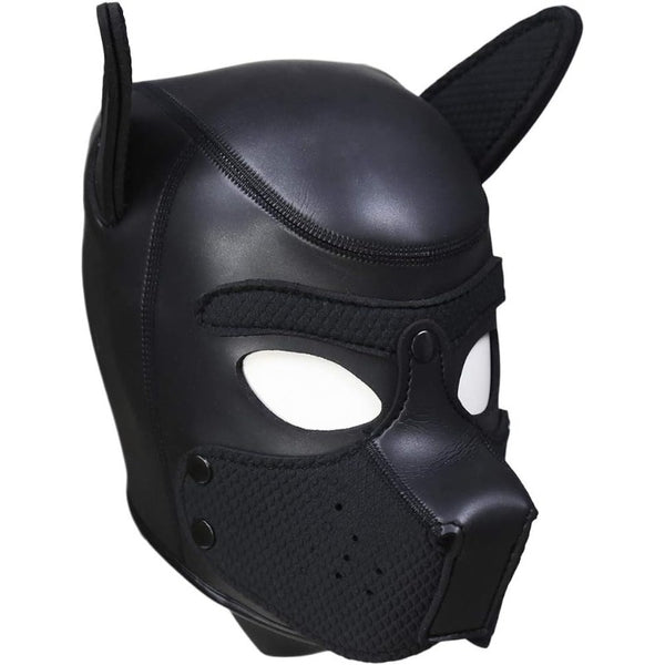 Neoprene Dog Full Face Puppy Mask Removable Pup Hood Halloween Mask