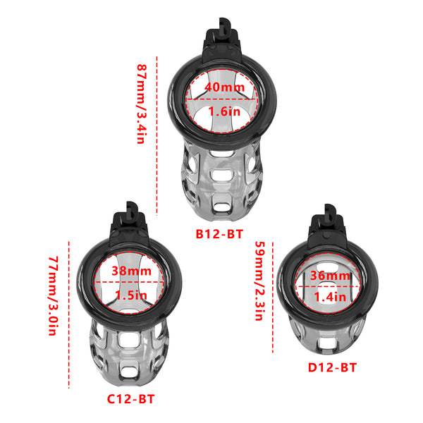 Elastic Chastity Device, Soft and Comfortable Male Chastity Cage, 3 Sizes