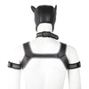Neoprene Dog Full Face Head Mask Kit, Novelty Costume Pup Hood Mask with Collar and Strap
