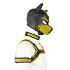 Neoprene Dog Full Face Head Mask Kit, Novelty Costume Pup Hood Mask with Collar and Strap