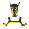 Neoprene Dog Full Face Head Mask Kit, Novelty Costume Pup Hood Mask with Collar and Strap