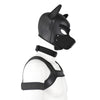 Neoprene Dog Full Face Head Mask Kit, Novelty Costume Pup Hood Mask with Collar and Strap