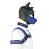 Neoprene Dog Full Face Head Mask Kit, Novelty Costume Pup Hood Mask with Collar and Strap