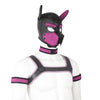 Neoprene Dog Full Face Head Mask Kit, Novelty Costume Pup Hood Mask with Collar and Strap