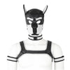 Neoprene Dog Full Face Head Mask Kit, Novelty Costume Pup Hood Mask with Collar and Strap